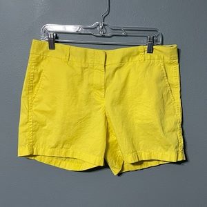 J. Crew Bright Yellow 5 Inch Chino Shorts